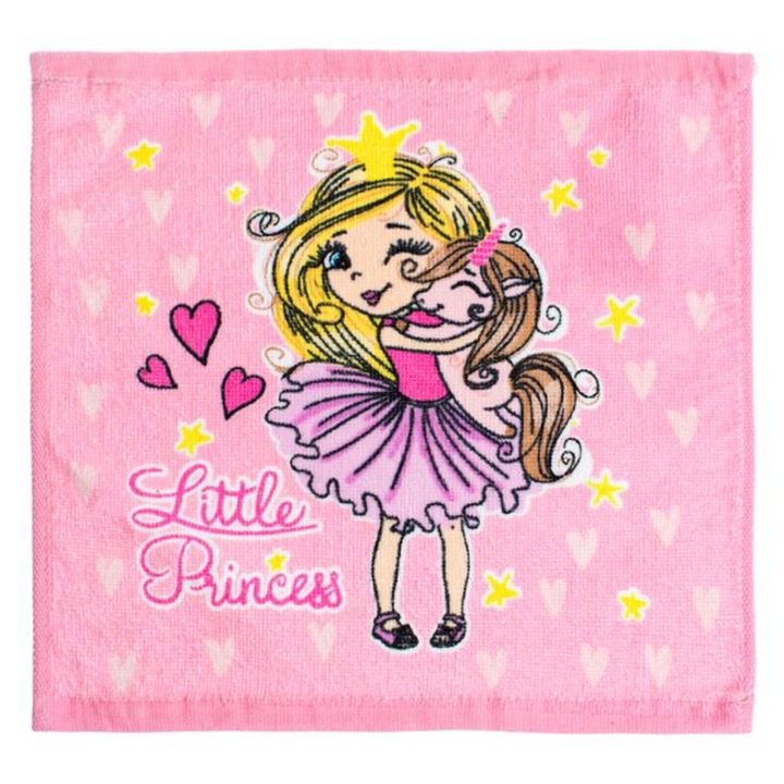 Памучна кърпа Princess Pink за момичета 30x30см