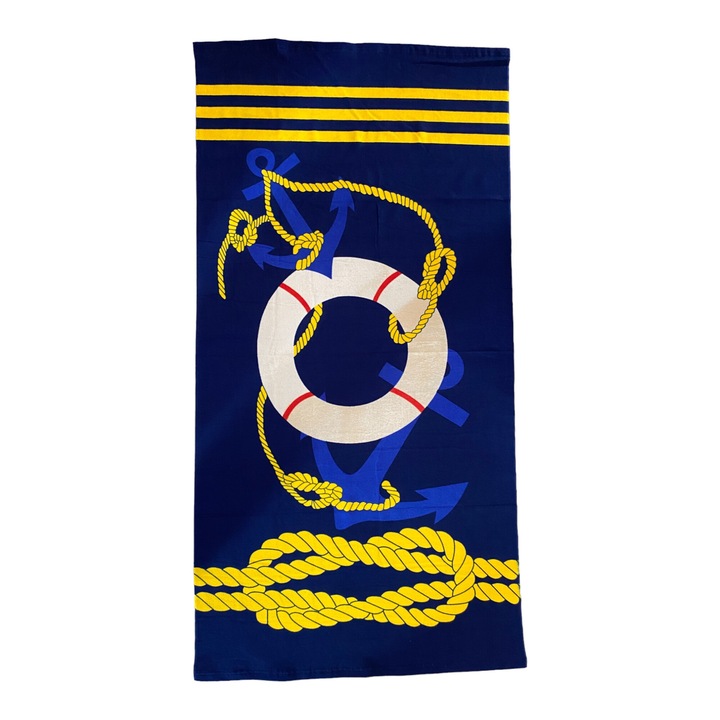 Плажна кърпа Anchor, 70x150cm, микрофибър, 260 g, надуваем кръг