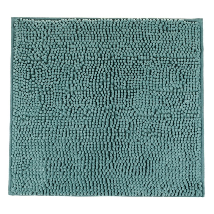 Fürdőszoba szőnyeg mikroszálas, dombornyomott mintás, mentazöld színű, 50x50 cm, MYONNA IT & E- COMMERCE ®