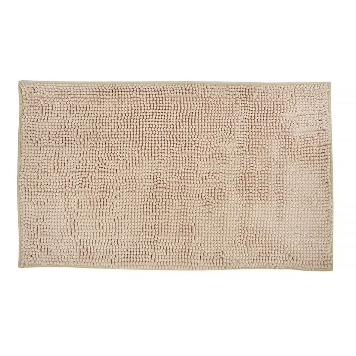 Ecru dombornyomott mikroszálas fürdőszőnyeg 75x45cm