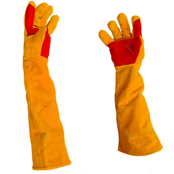 Manusi sudura, protectie sudor, piele bovina, captuseala bumbac, marime XL, portocaliu