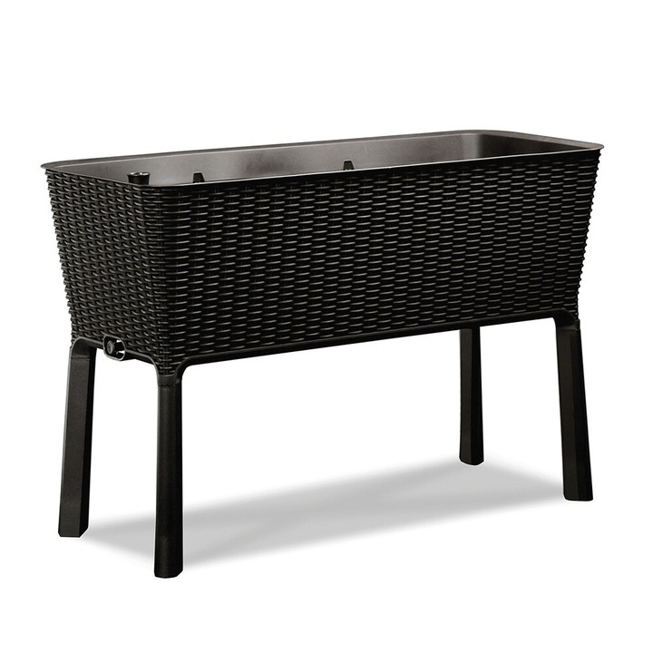 Keter Easy grow polyrattan virágláda - grafit