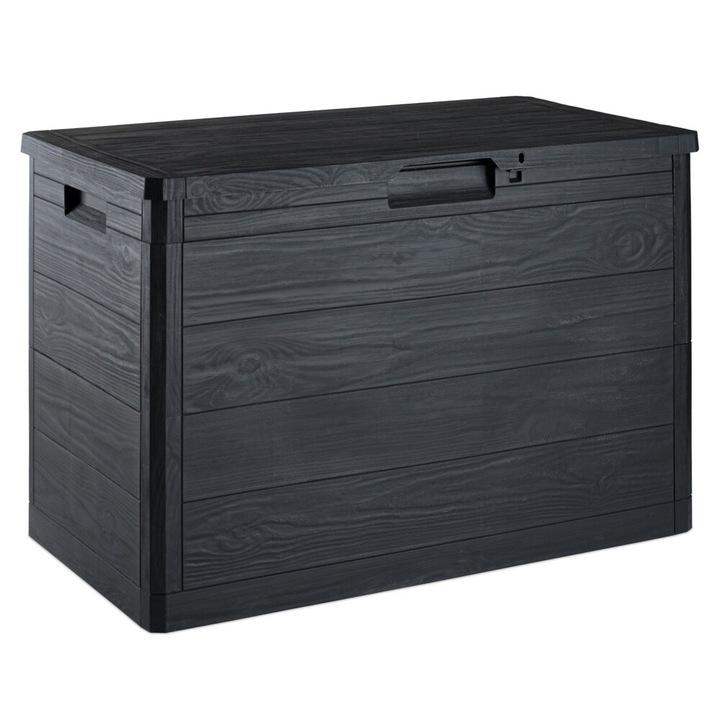 Toomax Woodys graphite 160 литра пластмасова градинска кутия за съхранение