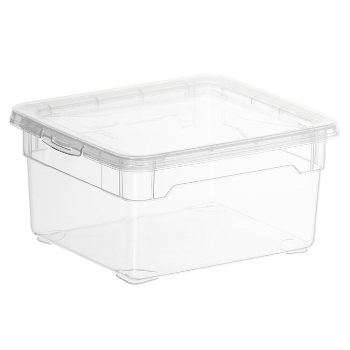 Rotho Clearbox 2 литра пластмасова кутия за съхранение с капак - прозрачна