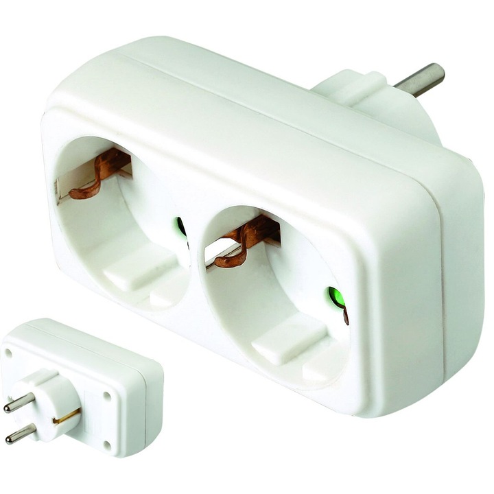 SAL 2DIN Fali Бял мрежов разпределителен блок, 2 контакта