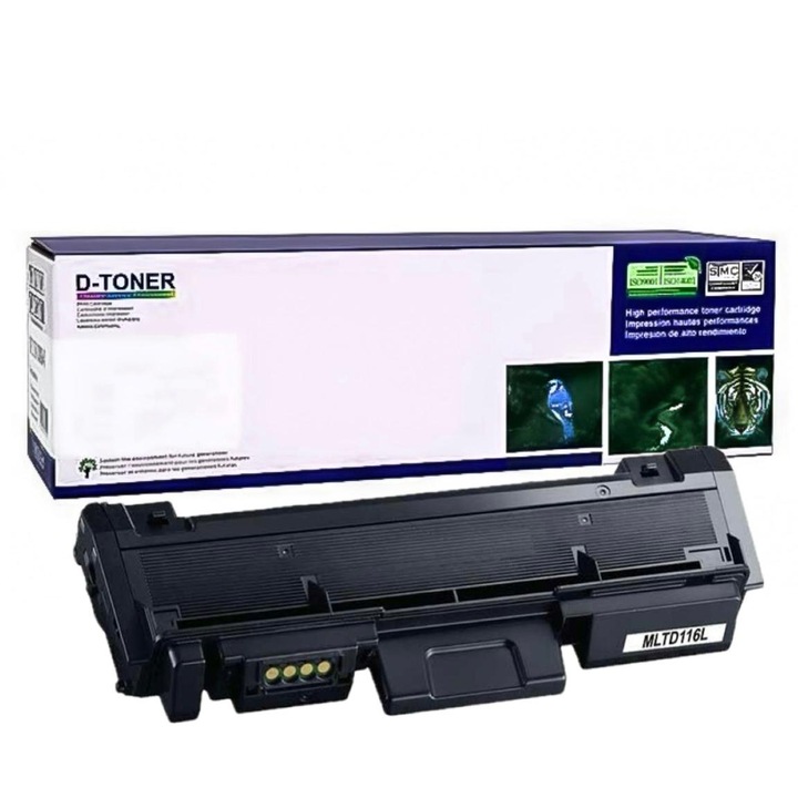 Cartus toner compatibil MLTD116L MLT-D116L, black negru, 3000 Pagini, pentru SAMSUNG SL-M2675FN, SL-M2825DW, SL-M2875FD, SL-M2875FW, SL-M2875ND, XPRESS M2625, XPRESS M2625D, XPRESS M2675F, XPRESS M2675FN, XPRESS M2825DW, XPRESS M2825ND, XPRESS M2835DW