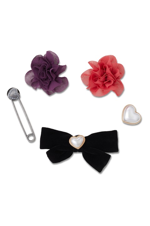 Crocs, Джибиц талисмани - 5 броя, Черен, Виолетов, Корал