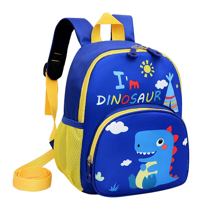 Раница за детска градина или училище, модел Еднорог, ZY-2037, синя, 26 х 22 х 11 см