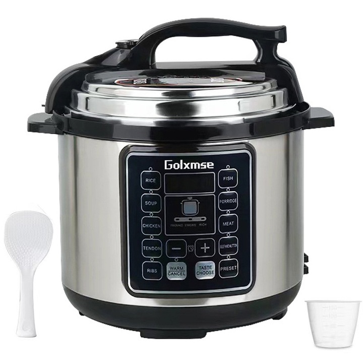 Мултикукър Golxmse, 1050W, 6L, NEG контролен панел, функция 24h резервация, черен