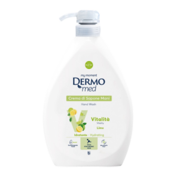 Sapun lichid cu pompita Dermomed lime, 1L