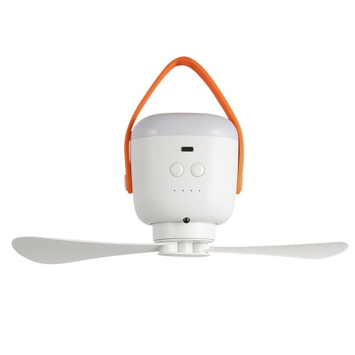 Вентилатор, 10400mAh презареждаем, захранван от батерия, бял