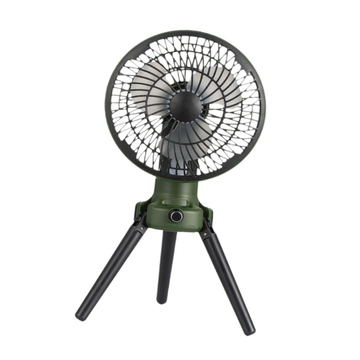 Електрически вентилатор с LED светлина за авариен риболов с RV, 10000mAh