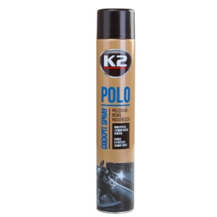 Spray K2 silicon lucios pentru bord auto 750 ml