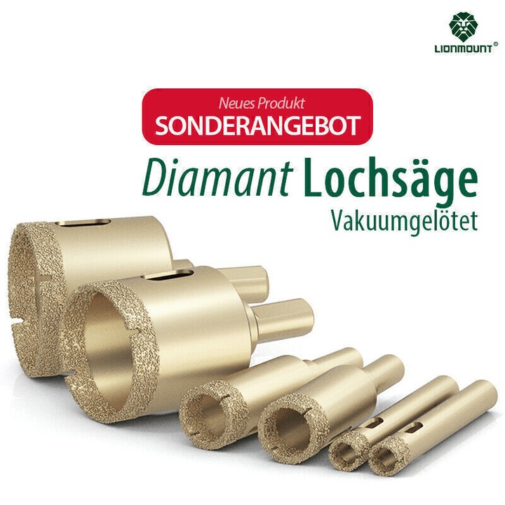 Set de burghie diamantate pentru gresie, BGHYHYHI, 6-47mm, pentru sticla si ceramica, 3/8" shank