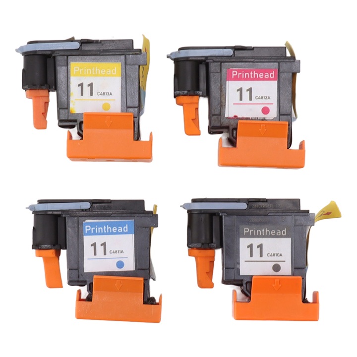 Set 4 capete de imprimare, ABS, Pentru HP Designjet, CMYK, Multicolor