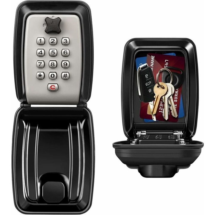 Кутия за ключове, longziming, за стенен монтаж, голям капацитет, водоустойчива, с 12-цифрен код