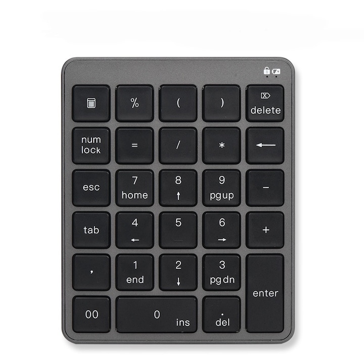 SmartKey Max – Tastatura Mini Wireless cu Touchpad si LED Multicolor, Control Usor, Compacta, TouchPad Inteligent, Conectivitate Wireless 2.4 Ghz, Baterie Reincarcabila, Portabila, Taste Iluminate, 3 Culori LED, Experienta Fluida, Negru