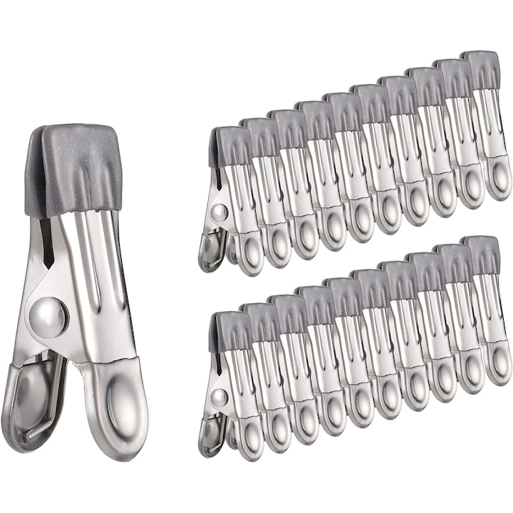 Agrafe antiderapante acoperite cu cauciuc AMRINUGL, set 30 bucati, rezistente la apa, utilizare interioara si exterioara