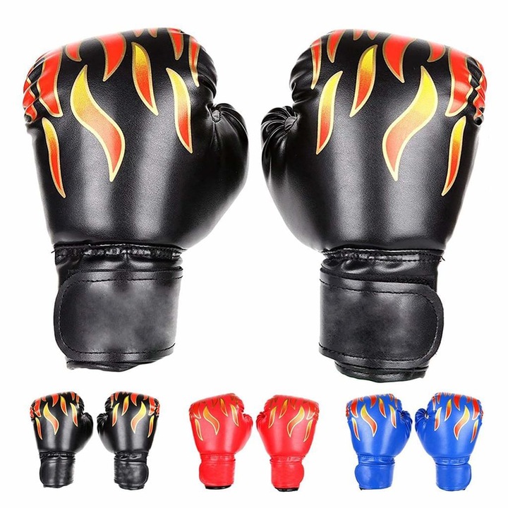 Gyerek sportkesztyű, 4OZ/6OZ, MMA, Muay Thai, Kickbox edzéshez, többszínű, 3-14 év