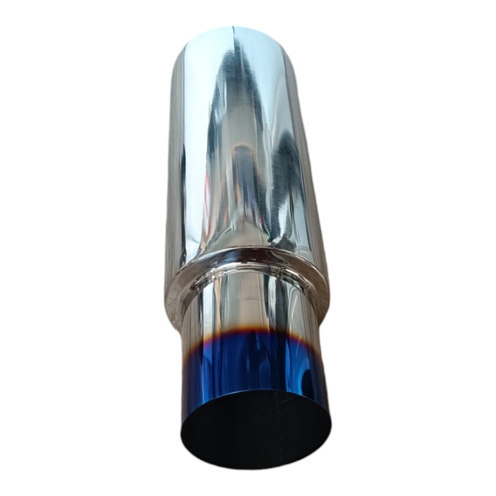 Toba sport universala cu 1 iesire rotunda inox arsa la capat