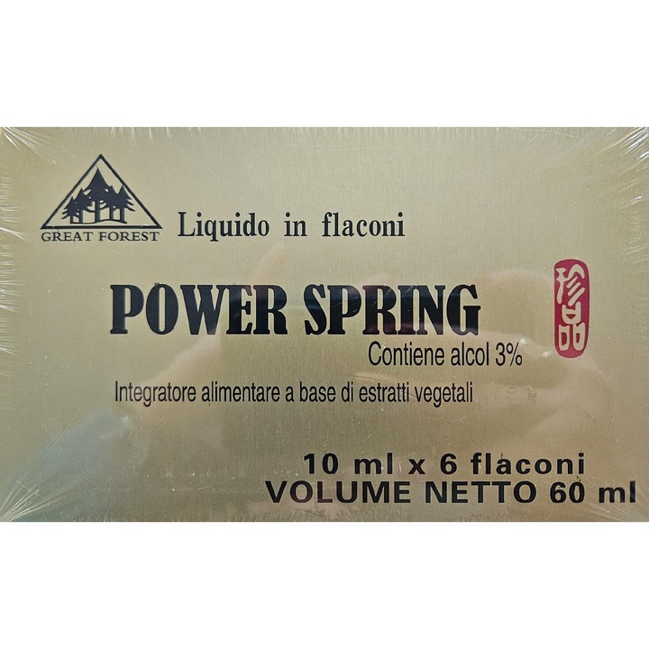 Supliment alimentar POWER SPRING, 6 fiole x 10 ml