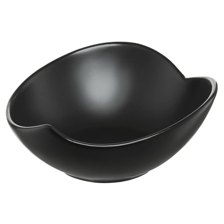Ambition Salsa tálka levélforma 21.5 cm fekete