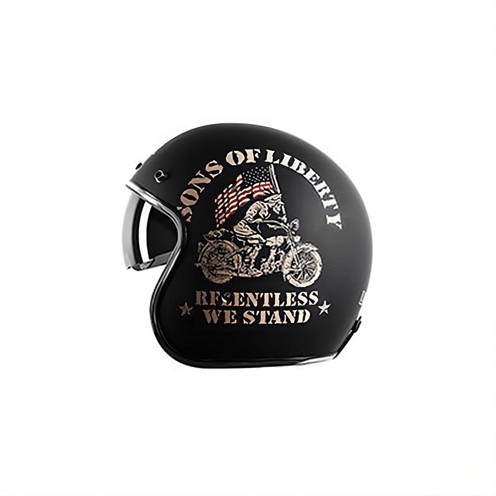Motoros sisak, California-biker modell, m-es méret