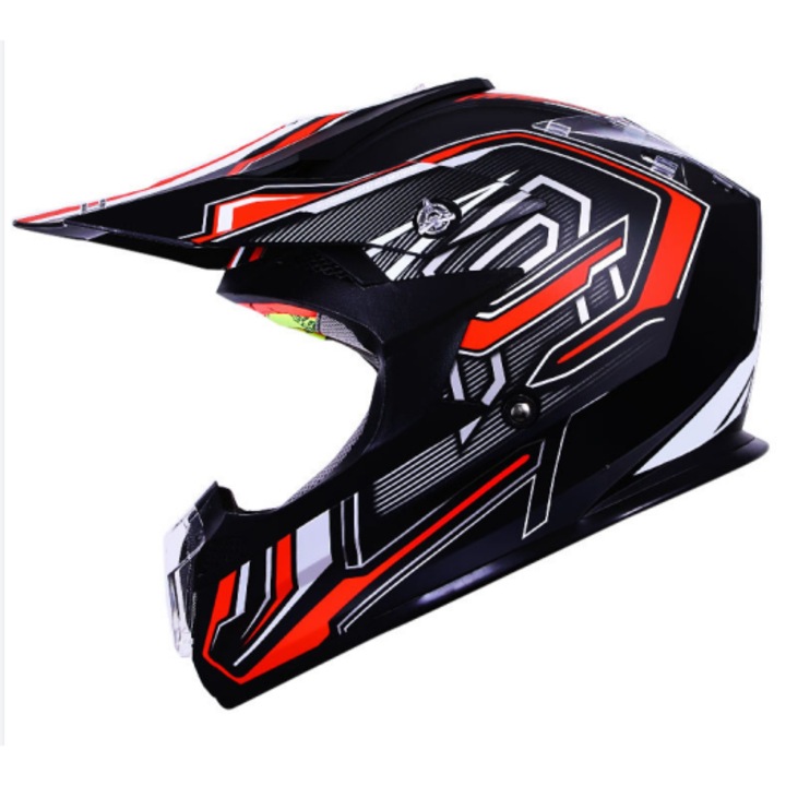 Motoros sisak, lovagmodell piros, m-es méret