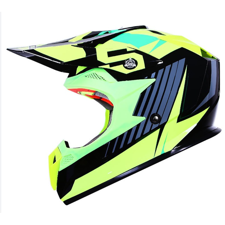 Motoros sisak, lovagi neon modell, m-es méret