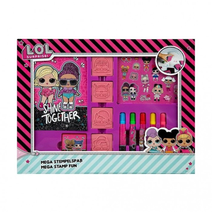 Set creativ pentru copii, Cass Film, LOL Surprise, 13 piese, multicolor, 17x13cm