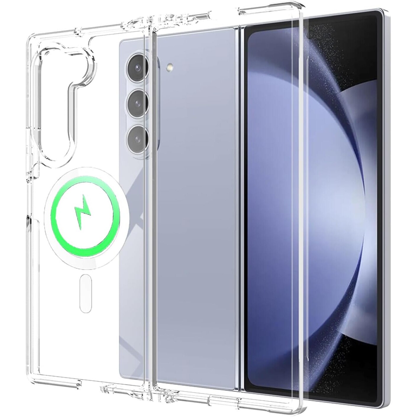 Husa pentru Samsung Galaxy Z Fold 6 cu MagSafe Slim Anti-Shock 1.5mm transparent