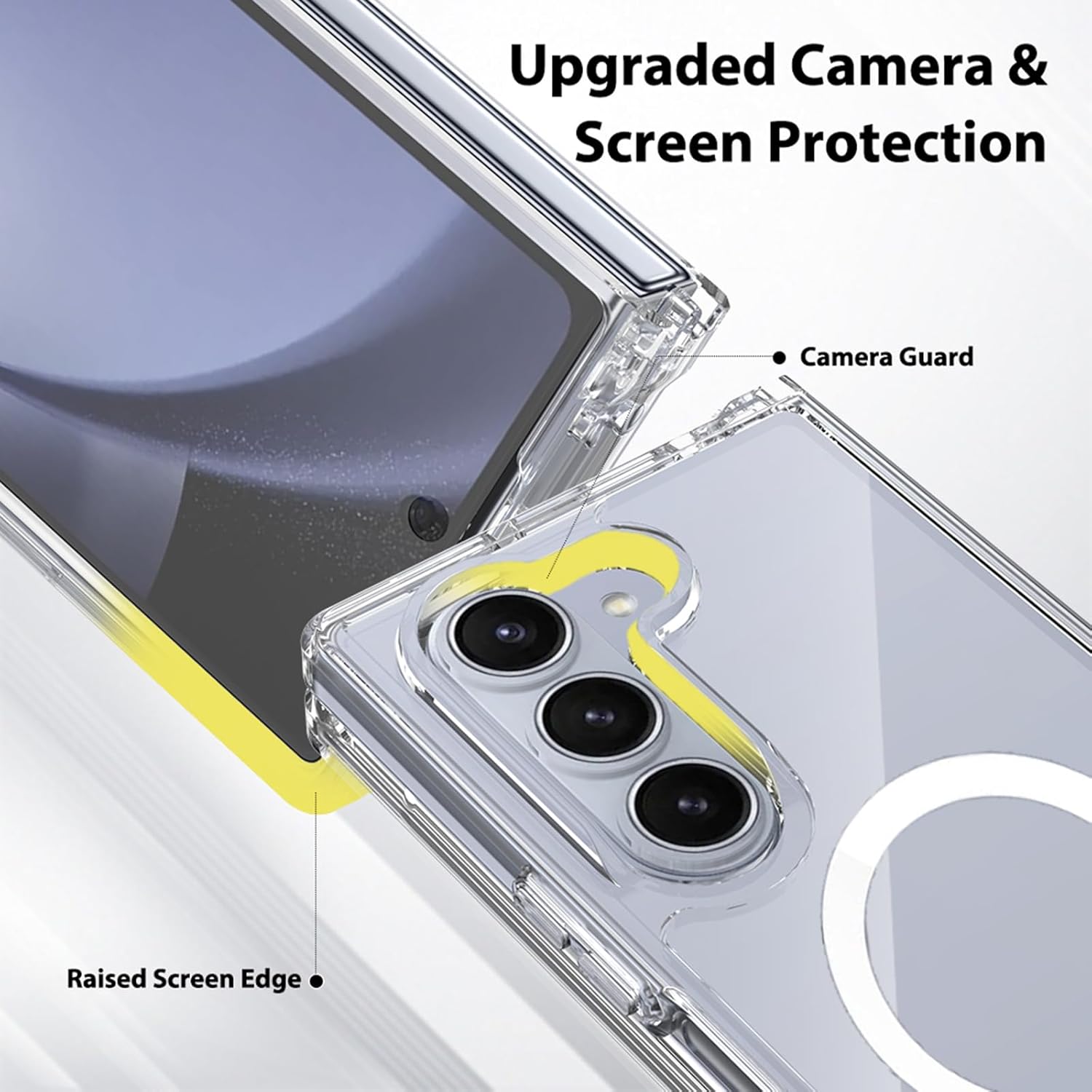 Husa pentru Samsung Galaxy Z Fold 6 cu MagSafe Slim Anti-Shock 1.5mm transparent