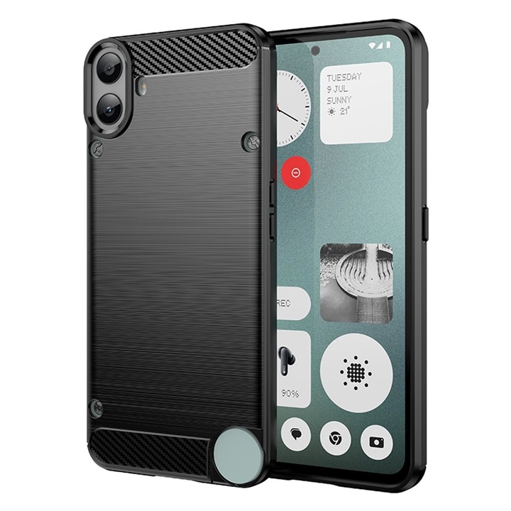 Szilikon tok a semmiért CMF Phone 1 - karbon szilikon - fekete