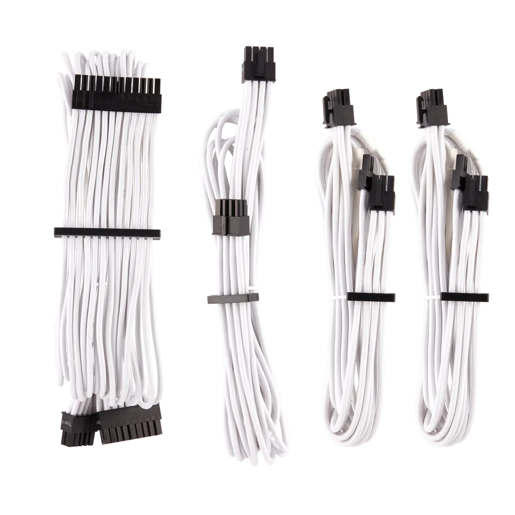Corsair Premium PCIe 6+2 Pin Kabel Type 4 - Dubbele Kabel Blauw Met Ommanteling