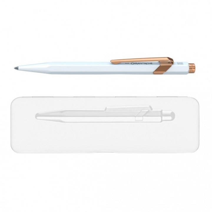 Pix Caran d'Ache 849, GT, corp hexagonal, alb rose, 61x215mm