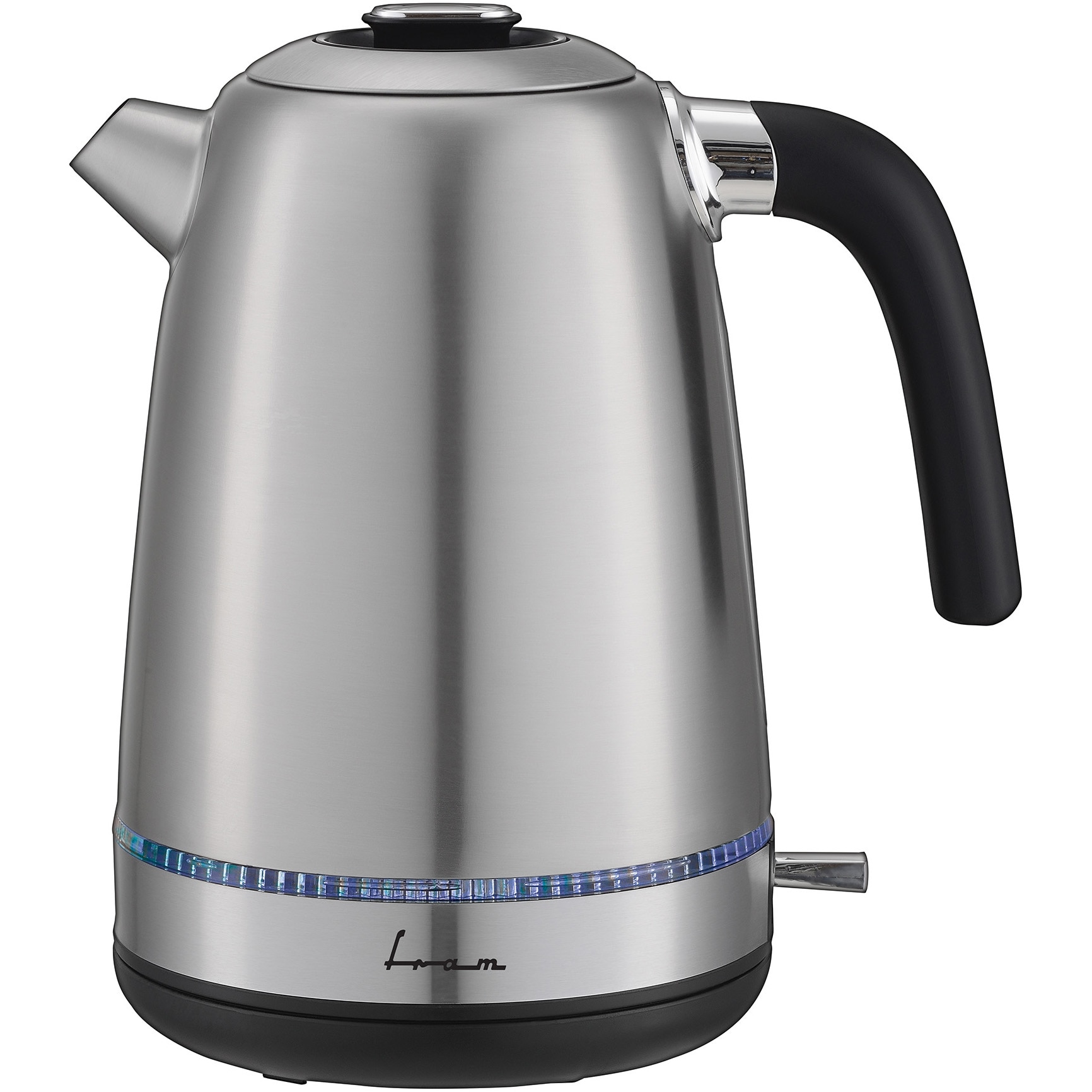 Fierbator electric Fram FEK-M2200SS, 1850-2200w, 1.7l, filtru detasabil, Negru/Gri