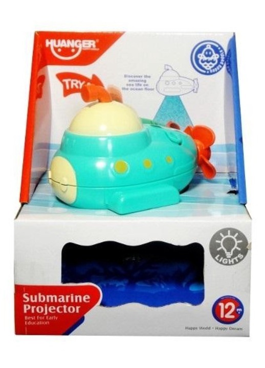 Fürdőjáték, SWEDE, tengeralattjáró, színes fények, 193x131 mm