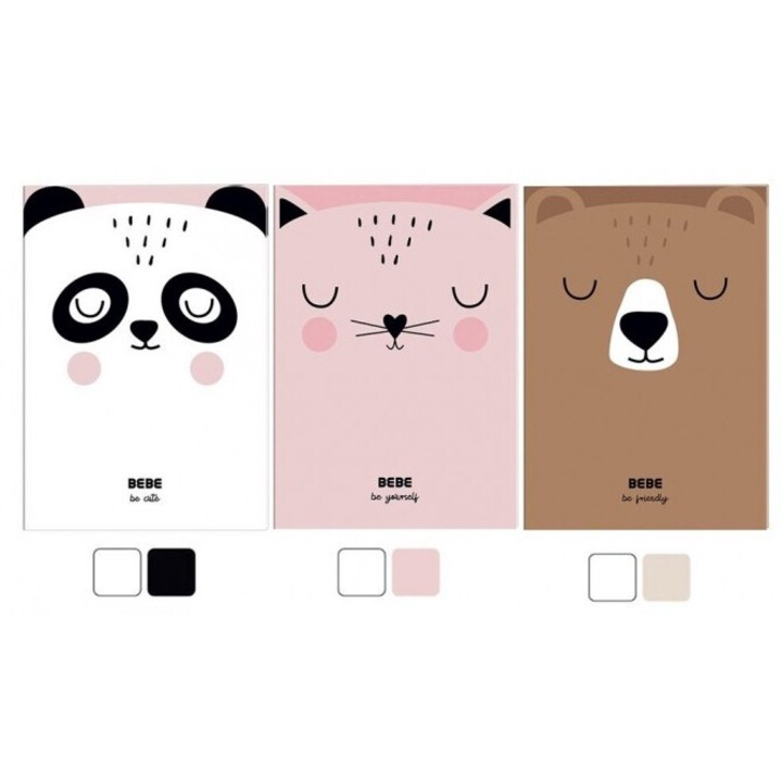 Set 10 caiete B6, Interdruk BB Friends Girls, 32 file, coperta soft touch, multicolor