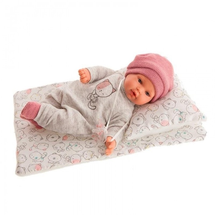 Antonio Juan Kika baba, 27 cm, szürke, rózsaszín, 3+ év