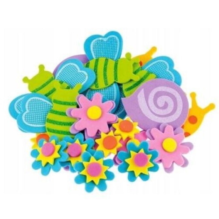 Brewis dekoratív matricakészlet, tavaszi, csillogó, 18 darab, 165x121mm