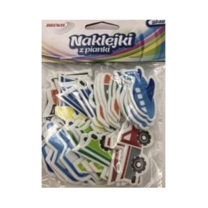 Set stickere decorative Brewis, transport, 35 bucati, 168x116mm