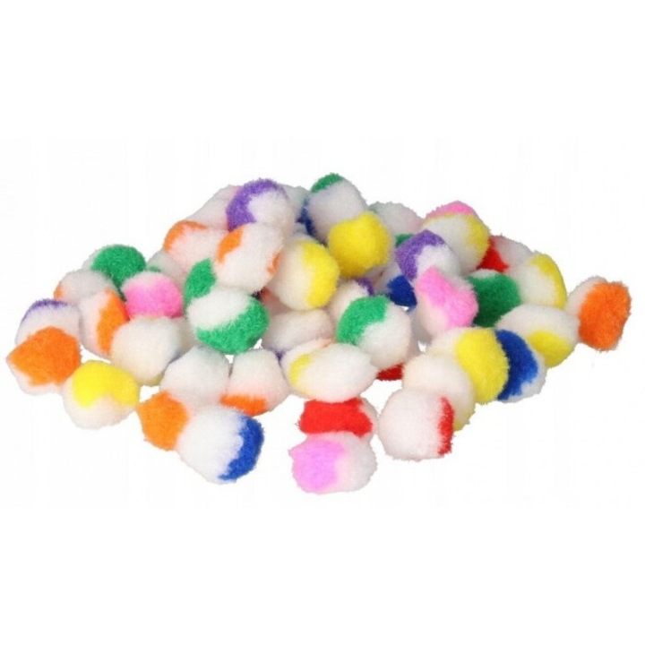 Set pompoane, Brewis, 25mm, multicolor, 60 buc, 152x183mm