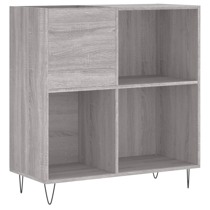vidaXL szürke sonoma színű szerelt fa hanglemezszekrény 84,5x38x89 cm 22.85 kg