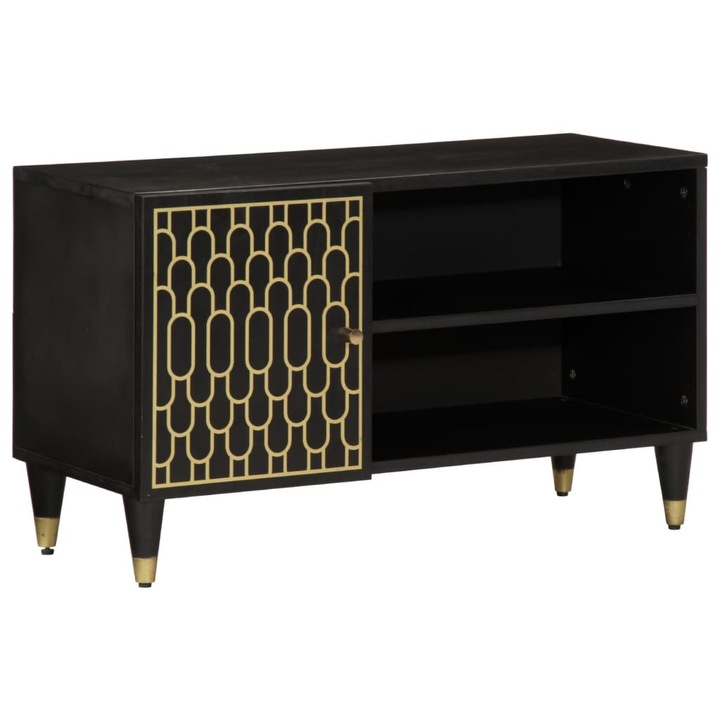 Comoda TV vidaXL, 80x31, 5x46 cm, lemn masiv de mango, 12.98 kg 358335