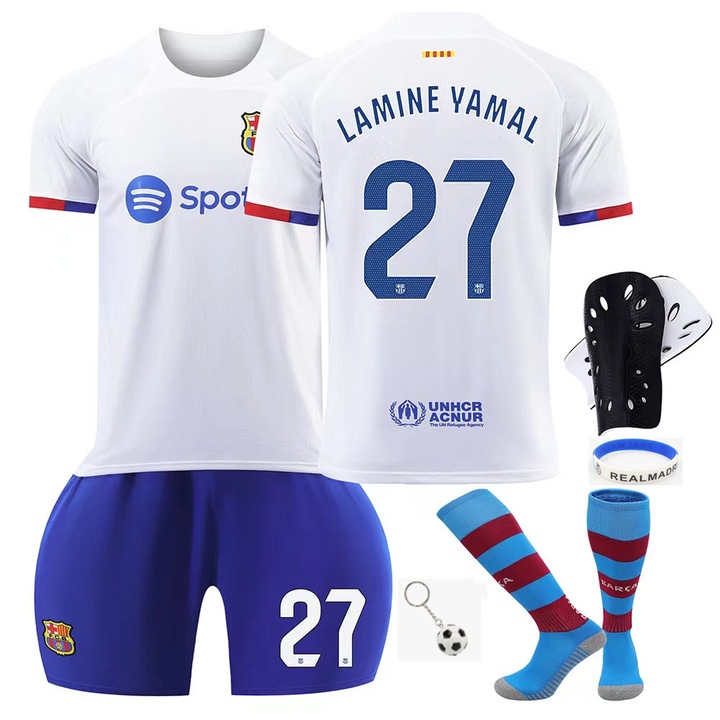 Gyermek sportfelszerelés Yamal Football póló, ANUTETOUNI®, poliészter, kék/fehér