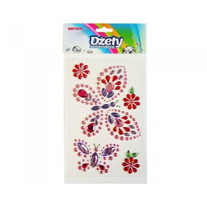Strasuri autoadezive Brewis, Fluturi, multicolor