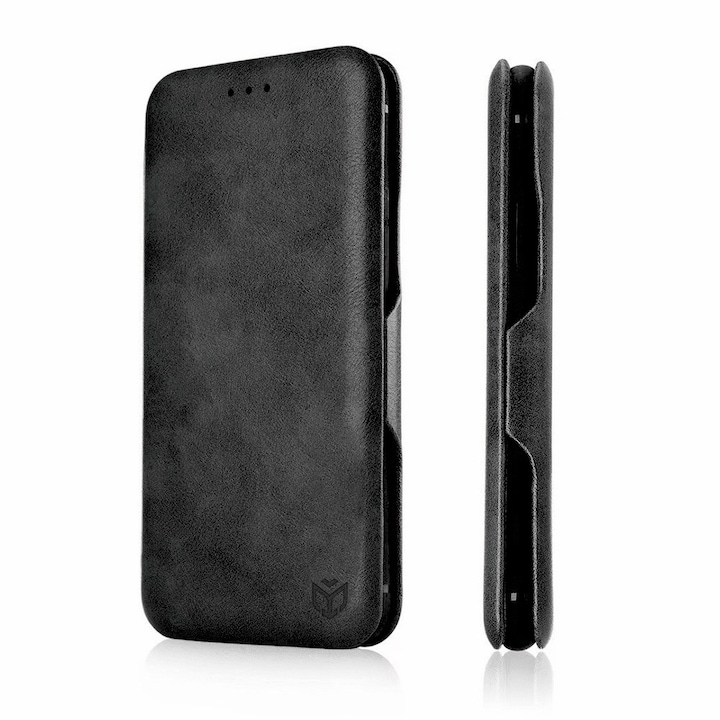 PU bőr kihajtható tok Xiaomi Redmi Note 14 Pro / Poco X7 telefonhoz, Biztonságos pénztárca, Mágneses záródás, Könyvtípus, Kártyatartó, Egyedi kialakítás, Teljes védelem, Fekete