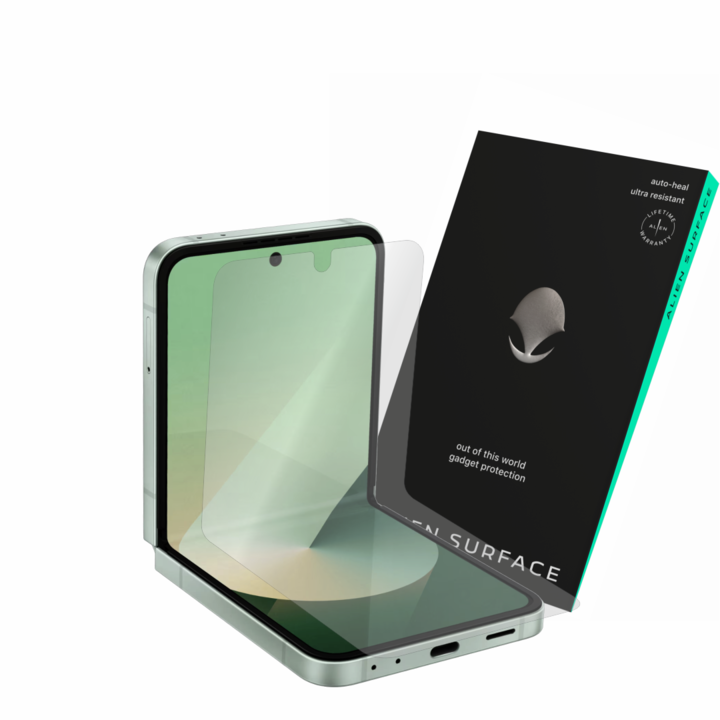 Védőfólia, kompatibilis a Samsung Galaxy Z Flip 6 készülékkel, belső képernyővédő, Alien Surface