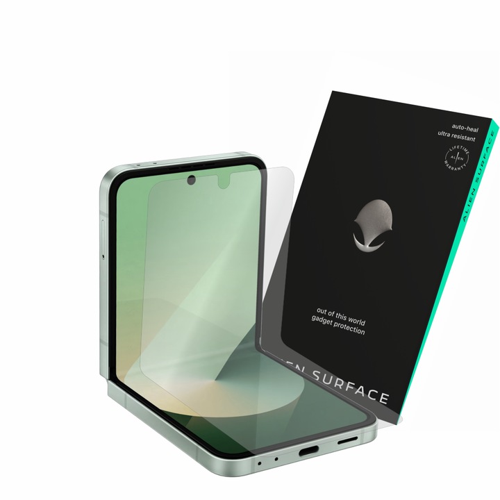 Folie protectie, compatibil cu Samsung Galaxy Z Flip 6, acoperire ecran interior, Alien Surface