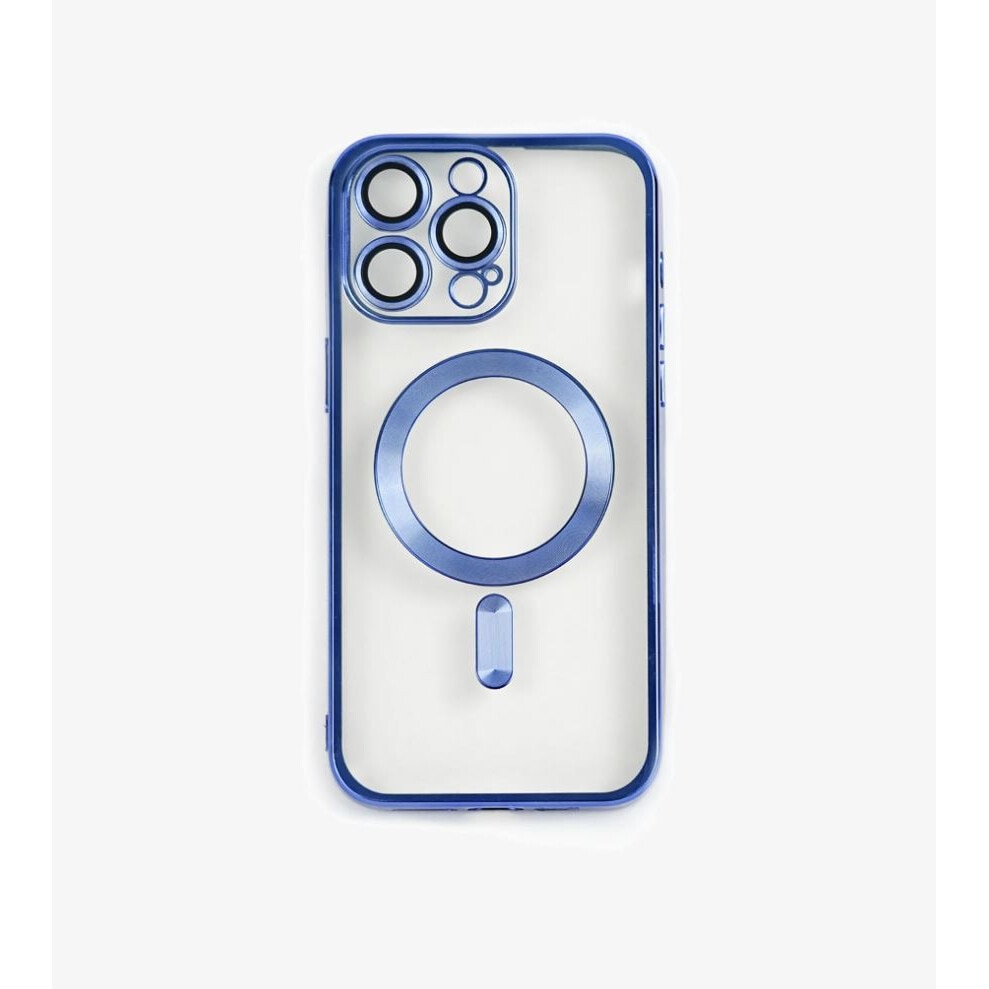 Husa telefon CLOOPER™, Compatibila iPhone 15 Pro, tip MagSafe, Rezistenta la socuri si zgarieturi, Transparenta, Sky Blue